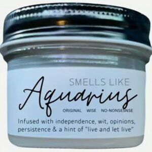 Aquarius Candle - Zodiac Candle - Smells Like Aquarius - Gift for Aquarius